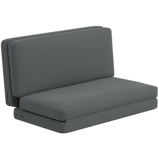 Homcom Bodensessel 3-in-1 Polyester 138 x 60 x 270 cm Dunkelgrau