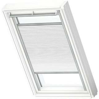 Velux Dachfensterplissee FHC PK06 1045S  (Farbe: Weiß - 1045S, Farbe Schiene: Aluminium, Manuell)