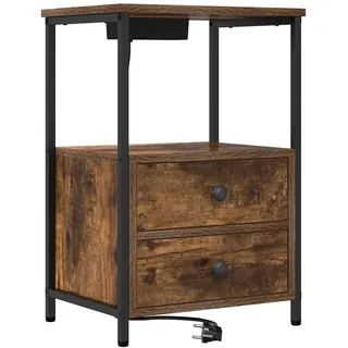 vidaXL Nachtschrank Geräucherte Eiche 40 x 31 x 60 cm Holz
