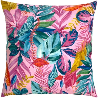 furn. Psychedelic Dschungel-Kissen für den Außenbereich, Polyester, gefüllt, 43 x 43 cm, Mehrfarbig