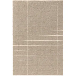 benuta Pure Wollteppich Gyda - Taupe 200x300 cm - Wolle - Rechteckig & im Style: Geometrisch, Natural Living - Pflegeleicht für Wohnzimmer Schlafzimmer