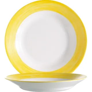 Arcoroc Teller tief 22,5 cm gelb 6er Set
