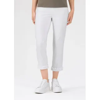 Stehmann 7/8-Hose mit Rüschen weiß 40