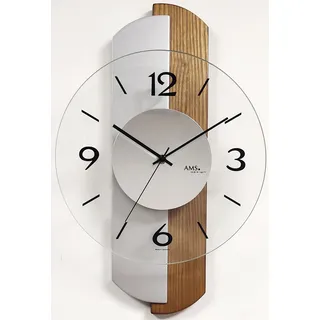 AMS Wanduhr W9211 27,0cm 9211 braun