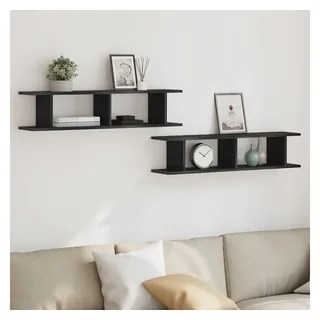 vidaXL Wandregal 90 x 18 x 20 cm Schwarz