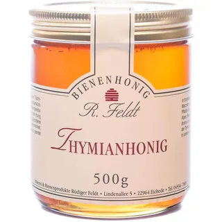 Rüdiger Feldt, Imkerei & Bienenprodukte Thymian Honig - aromatischer, naturbelassener Honig vom Imker (500g)