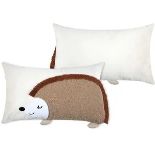 STOF Dekokissen Kinderkissen Igel GABIN, 50 x 30 cm beige
