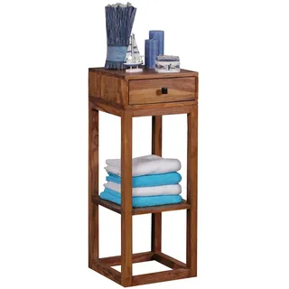 FineBuy PATAN Beistelltisch 90 x 35 x 35 cm braun