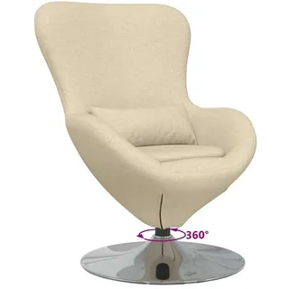 vidaXL Sessel Eierstuhl 63 x 73 x 90 cm Creme