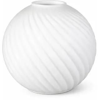 Glas Lampenschirm Kugel Ø150 mm – Mattweiß Spiral Glas Lampenschirm Ersatz für Tischlampe, Stehlampe oder Pendelleuchte – Universeller Lampenschirm aus Milchglas E27 Fassung Öffnung 42mm (N897)
