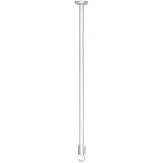 Alu Deckenhalterung extra lang 120cm! Für Winkelstange Duschvorhangstange silber glänzend!