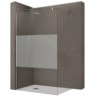 doporro Luxus Walk-In-Dusche 100 x 200 cm grau ESG-Sicherheitsglas Bremen01MS