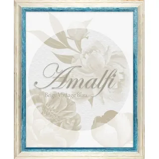 Einzelrahmen Bilderrahmen Amalfi, (1 Stück), 21x30 cm, Blau Weiß Vintage, Holz blau 21 cm x 30 cm