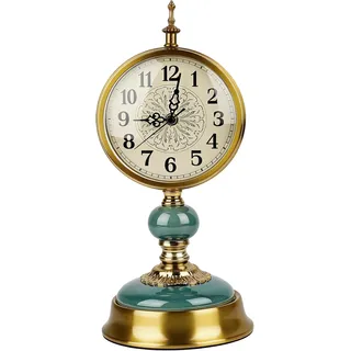 Vintage-tischuhr Aus Gold, Antike Schreibtischuhr Aus Metall  Ideal Für Kamin, Wohnzimmer, Nachttisch, Schlafzimmer Oder Lounge