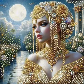 Generisch Dame Diamond Painting Erwachsene, 5D Frauen Diamant Painting Bilder Erwachsene, DIY Diamond Painting Bilder Diamant Malerei Set für Wanddekoration 30x30cm (#4)