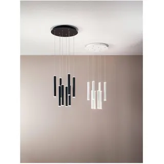Fabas Luce Prado 8-flg. Ø 35 cm rund schwarz