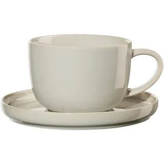 Asa Selection Teetasse und Untertasse 0,2 l Grau 2 St.