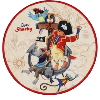 Teppich CAPT ́N SHARKY ( 130 cm rund) - 130 cm rund