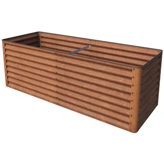 GFP Hochbeet GFP Primeyard LUCA Cortenstahl 190x70x65 cm inkl. Wühlmausgitter, Corten Stahl braun 190 cm x 65 cm x 70 cm