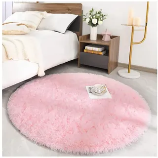 luxuskollektion Plüsch Kinderteppich 200 x 200 cm Rosa