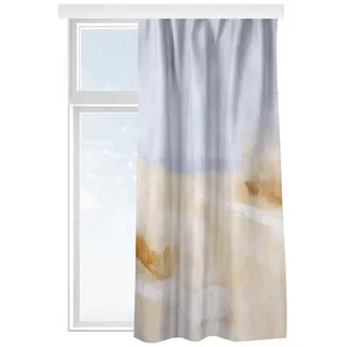 Bilderdepot24 Vorhang Gardine Modern Sanftes Dünengras Türvorhang Raumteiler (1 St), Multifunktionsband, blickdicht, Samt, Schiebegardinen Wohnzimmer Schiebevorhang beige 130 cm x 225 cm