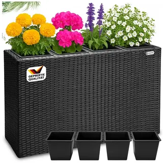 CASARIA Blumentopf 95 x 27 x 60 cm schwarz