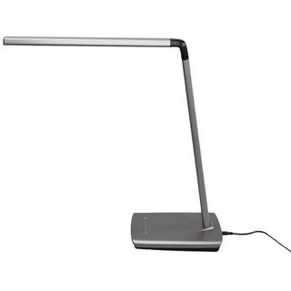 Lindby LED Tischlampe 'Kuno'mit USB Anschluss dimmbar (Modern) in Alu u.a. für Arbeitszimmer & Büro (1 flammig,) - Tischleuchte, Schreibtischlampe, Nachttischlampe