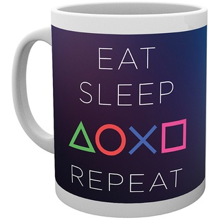 Playstation Eat Sleep Repeat Tasse