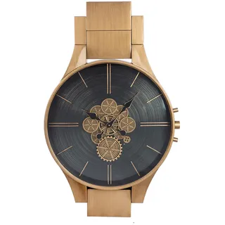 Gilde Wanduhr Timing 62,5 cm 62.5x99.5x8.5 schwarz/kupfer