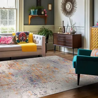 Mazovia Bunte Teppiche - Modern Abstrakt Bunt Teppich für Wohnzimmer, Esszimmer - Oeko-TEX - Multi Mehrfarbig - Versch. Größen - 180 x 250 cm