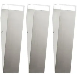 etc-shop LED Außen-Wandleuchte, Leuchtmittel inklusive, Warmweiß, Außenwandlampe Wandleuchte Wandlampe, Fackel silberfarben