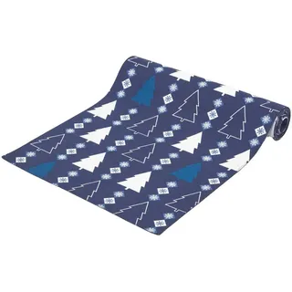 Homescapes Tischläufer blau 35/180 cm, 100% Baumwolle