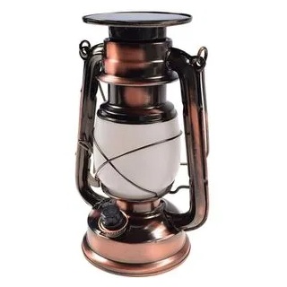 ChiliTec Campinglampe LED dimmbar, 420 Lumen, Solarbetrieb, Laterne, kupfer