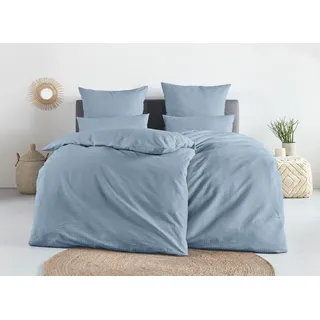 OTTO home Sari2 unifarben Blau 155 x 220 cm + 2 x 80 x 80 cm