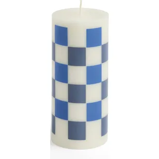 HAY Column S Stumpenkerze  weiß-blau
