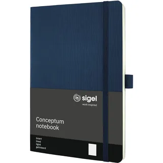 Sigel Notizbuch Conceptum® ca. DIN A5 liniert, dunkelblau Softcover 194 Seiten