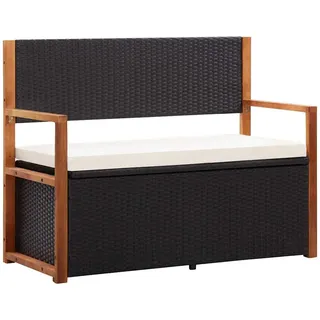 vidaXL Gartenbank 115 x 56 x 87 cm Schwarz