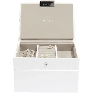 Stackers Schmuckschatulle mini doppelt Weiß/Beige