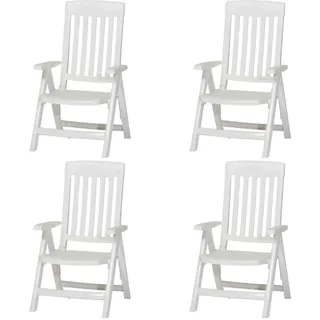 Sieger Palma Klappsessel 67 x 62 x 105 cm weiß 4 St.