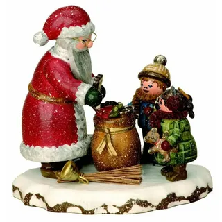 Hubrig Winterkind Danke lieber Weihnachtsmann 9 cm braun/bunt/rot