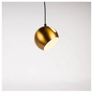 s.luce Pendelleuchte Galerieleuchte Ball tauschbarer Schirm 5m Abhängung Gold goldfarben