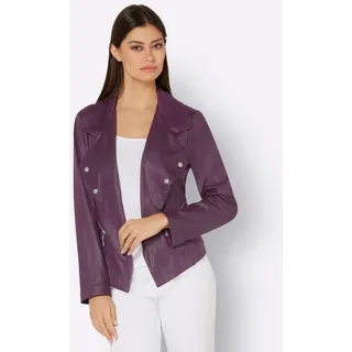 creation L Blusenblazer Lederimitat-Blazer lila 44