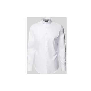 Slim Fit Business-Hemd mit Haifischkragen, Weiss, 41/42