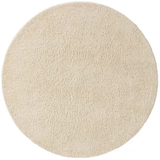 benuta pure Berber Wollteppich Ø 100 cm Weiß