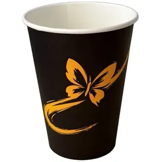 1000 Cappuccinobecher Coffee To Go 180 ml 7 oz Butterfly Ø 70 mm