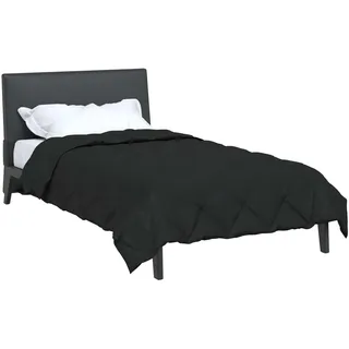 vidaXL Sommerdecke Schwarz 220 x 155 cm Mikrofaser