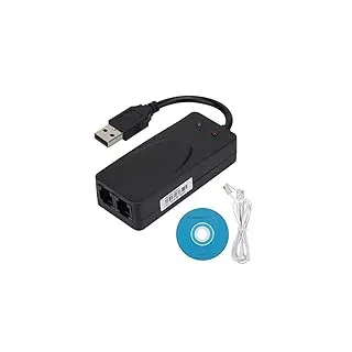 USB2.0 56K Modem Faxmodem, USB Telefonbuchse Datenmodem Plug-and-Play Automatisch Antwort senden Faxe empfangen Externer Modemtreiber für XP