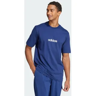adidas Essentials Linear Single Jersey T-Shirt Dark Blue / White L