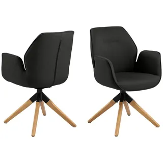 VCM Esszimmerstuhl Aura Polyester dunkelgrau