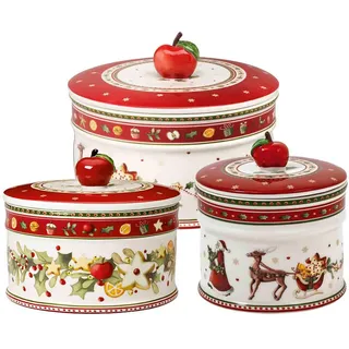 Villeroy & Boch Winter Bakery Delight Gebäckdosen-Set mehrfarbig 1,3 l 3-teilig